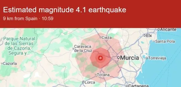 スペイン・ムルシアで震度4.1、直下5kmの浅い地震に住民パニック